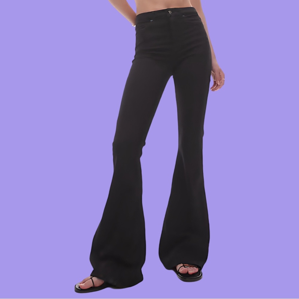 Topshop Black Flare & Wide Leg Jeans